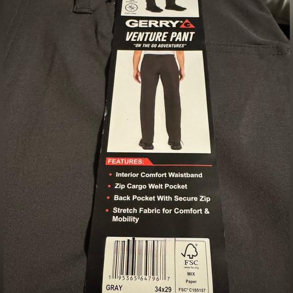 Gerry Men’s Venture Commuter Pant Dark Gray 34x29 - Picture 3 of 12